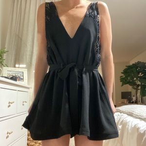 Alice McCall Black Woven Romper